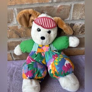 TB Trading Dog 12" Plush Stuffed Animal Puff Overalls  and Hat Vintage